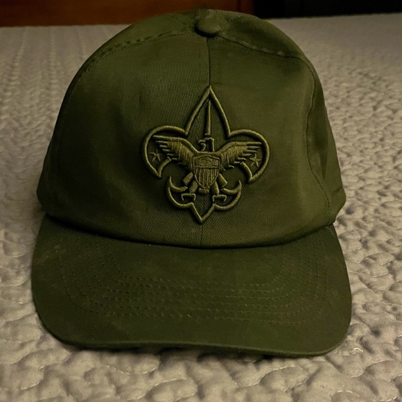 Boy Scouts of America Strapback Hat Green One Size Embroidered Uniform - Picture 1 of 8